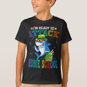 Ready To Attack Home School Shark Back School  T-Shirt