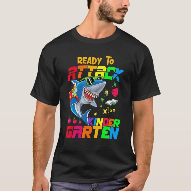 Ready To Attack Kindergarten Apparel  Back To Scho T-Shirt (Front)