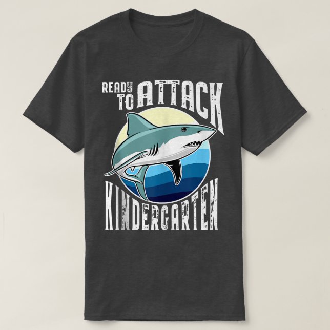 Ready to Attack Kindergarten Shark  T-Shirt (Design Front)