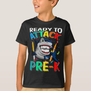 Ready To Attack Pre-K Shark Back To School T-Shirt