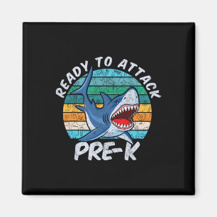 Ready To Attack Pre-k Shark First Day Of Preschool Magnet