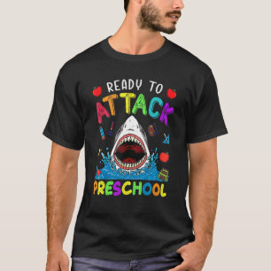 Ready To Attack Preschool Shark Back To School Boy T-Shirt