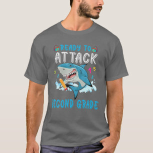 Ready To Attack Second Grade Shark Fist Day Of 2Nd T-Shirt