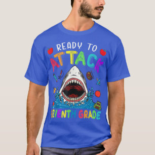 Ready To Attack Seventh Grade Shark Back To School T-Shirt