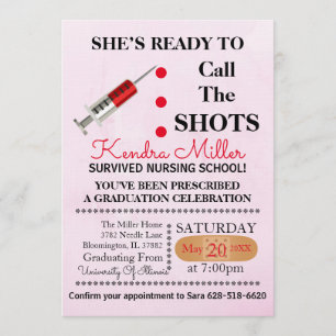 Ready To Call The Shots Graduation Invite