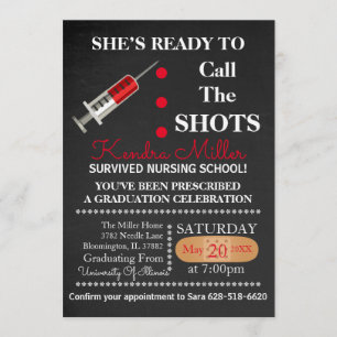 Ready To Call The Shots Graduation Invite
