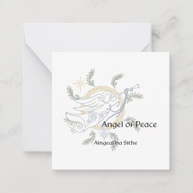 Ready to color Celtic Mandala Christmas card (Front)