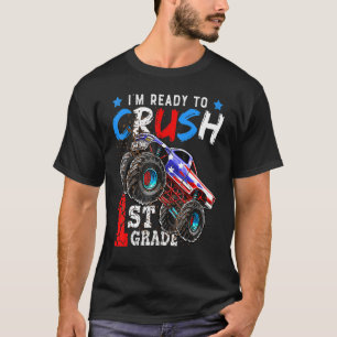 Ready To Crush 1st Grade Monster Truck Boys Back T T-Shirt