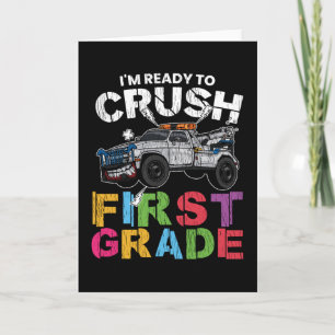 Ready to Crush 1st Grade Off Road Truck School Card