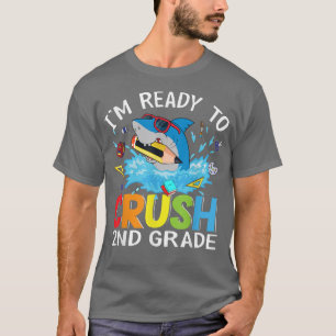 Ready to Crush 2nd Grade Back To School Shark Stud T-Shirt
