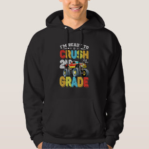 Ready To Crush 2nd Grade Monster Truck Back To Sch Hoodie