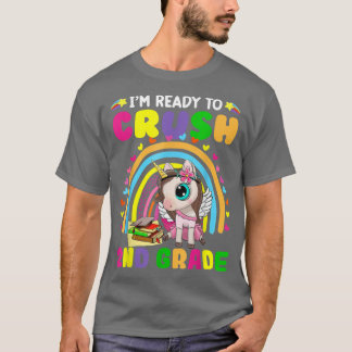 Ready To Crush 2nd Grade Unicorn Back To School Gi T-Shirt