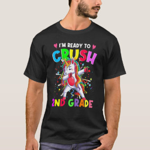 Ready To Crush 2nd Grade Unicorn Back To School Gi T-Shirt