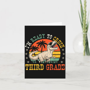 Ready to crush 3rd grade funny back to school boy card