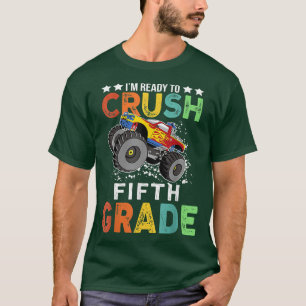 Ready to Crush 5th Grade Monster Truck Boy Back to T-Shirt