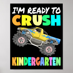 Ready To Crush Kindergarten Dinosaur Back to Poster