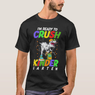 Ready To Crush Kindergarten Dinosaur Sneakers Back T-Shirt