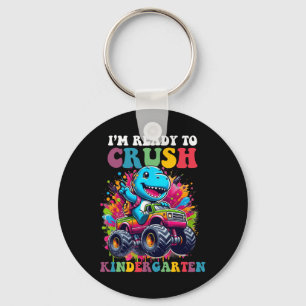 Ready To Crush Kindergarten Dinosaur Truck Design  Keychain