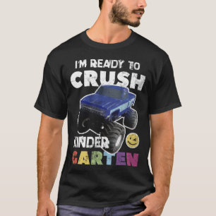 Ready To Crush Kindergarten Monster Truck Boy Back T-Shirt