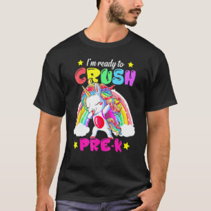 Ready To Crush Pre-K Dabbing Unicorn Back To Schoo T-Shirt