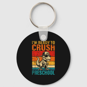 Ready to crush preschool dinosaur preschool keychain
