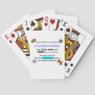 Ready to customize playing card deck.