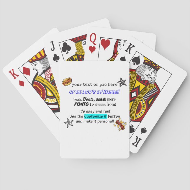 Ready to customize playing card deck. (Back)