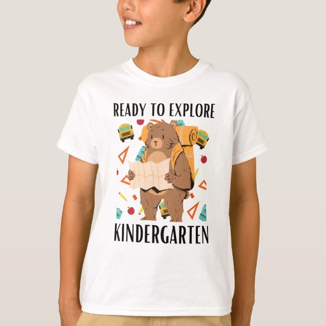 Ready to explore kindergarten T-Shirt (Front)