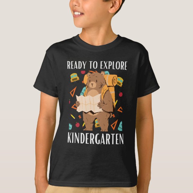 Ready to explore kindergarten T-Shirt (Front)