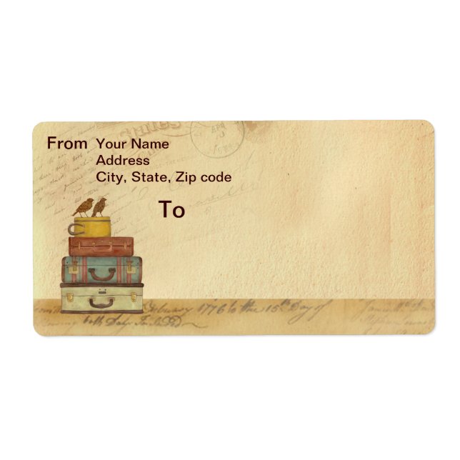 Ready To Fly Love Birds Shipping Label (Front)