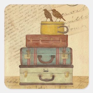 Ready To Fly Love Birds Square Sticker
