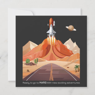 Ready to Go to Mars Holiday Card