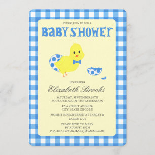 Ready To Hatch Chicky Boy Baby Shower Invitation