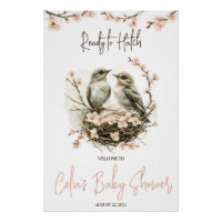 Ready to Hatch! Cute Birds Baby Shower Welcome