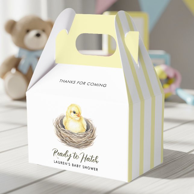 Ready To Hatch Yellow Spring Chick Baby Shower Favor Box (Ready To Hatch Yellow Spring Chick Baby Shower Favor Boxes
)