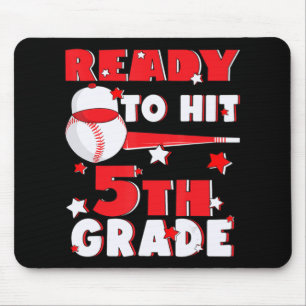 Ready To Hit 5th Grade Baseball Teacher Kids Back  Mouse Pad