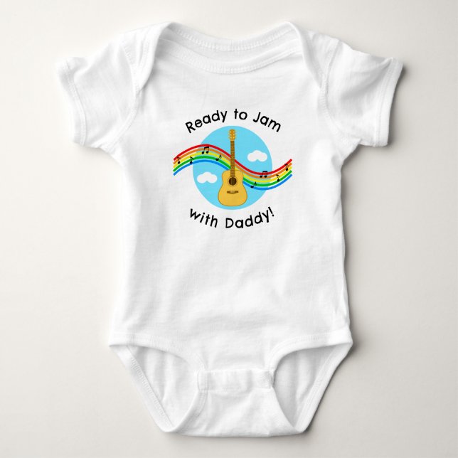 Ready to Jam Acoustic Guitar Personalized Bodysuit (Front)