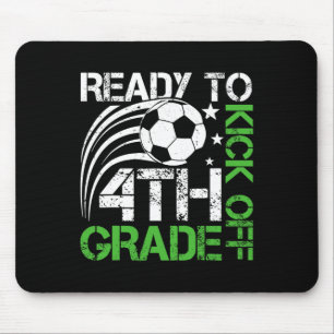 Ready To Kick Off 4th Grade Soccer Byll Retro Byck Mouse Pad