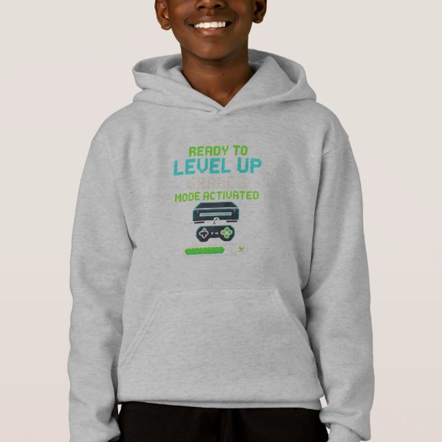 Ready to Level Up Kids Hoodie (Front)
