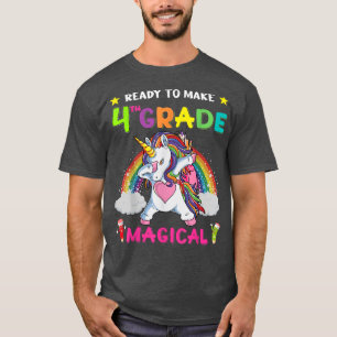 Ready To Make 4th Grade Dabbing Unicorn Back to Sc T-Shirt