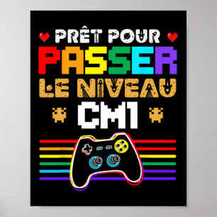 Ready To P Level Cm1 Gamer Ck To School Geek Poster