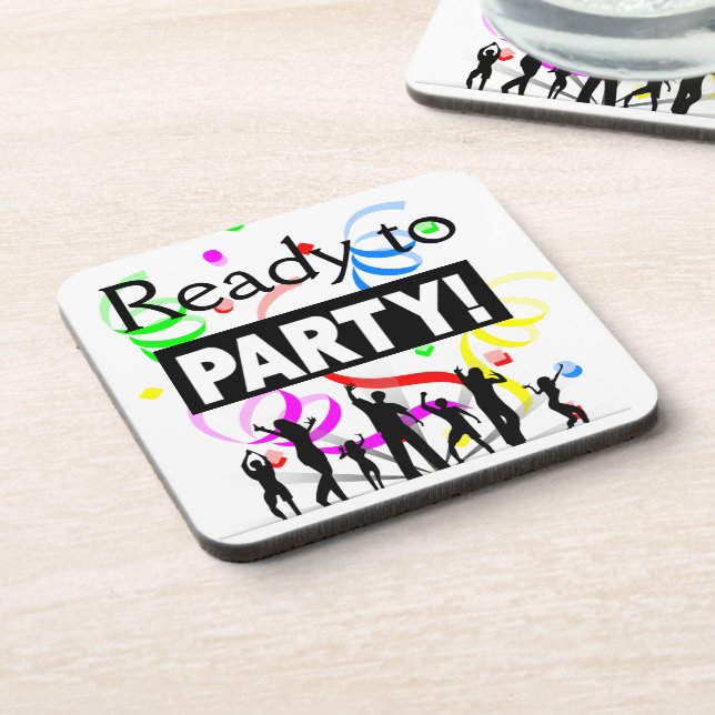 Ready To Party Beverage Coaster (Left Side)