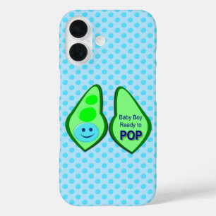 Ready to Pop Baby Boy Blue Pea iPhone 16 Case