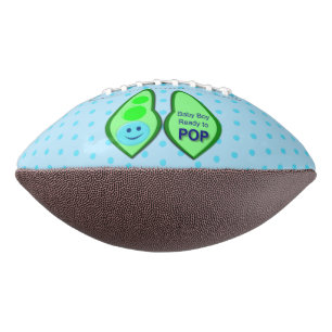 Ready to Pop Baby Boy Blue Pea Football