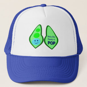 Ready to Pop Baby Boy Blue Pea Trucker Hat