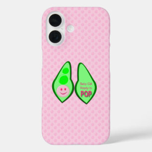 Ready to Pop Baby Girl Pink Pea iPhone 16 Case