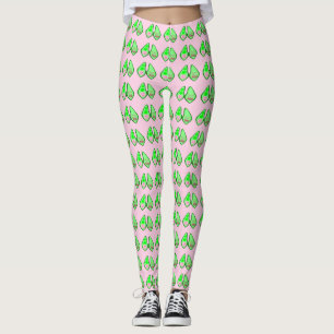 Ready to Pop Baby Girl Pink Pea Leggings