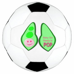 Ready to Pop Baby Girl Pink Pea Soccer Ball