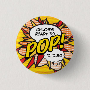 Ready to POP Baby Shower 1 Inch Round Button