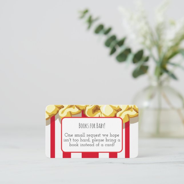 Ready To POP! Baby Shower Book Request Enclosure Card (Standing Front)